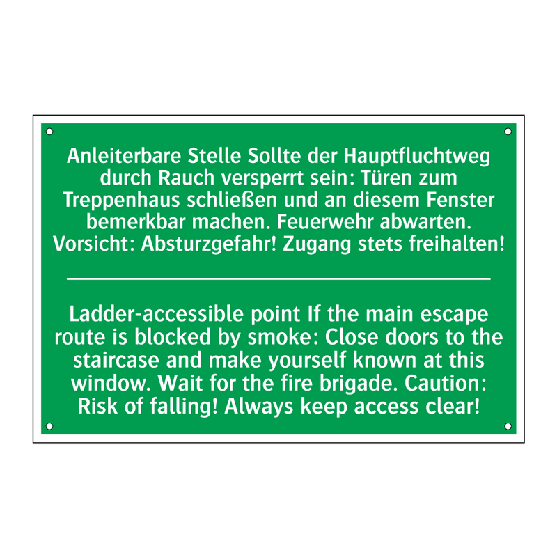 Anleiterbare Stelle Sollte der /.../ - Ladder-accessible point If the /.../