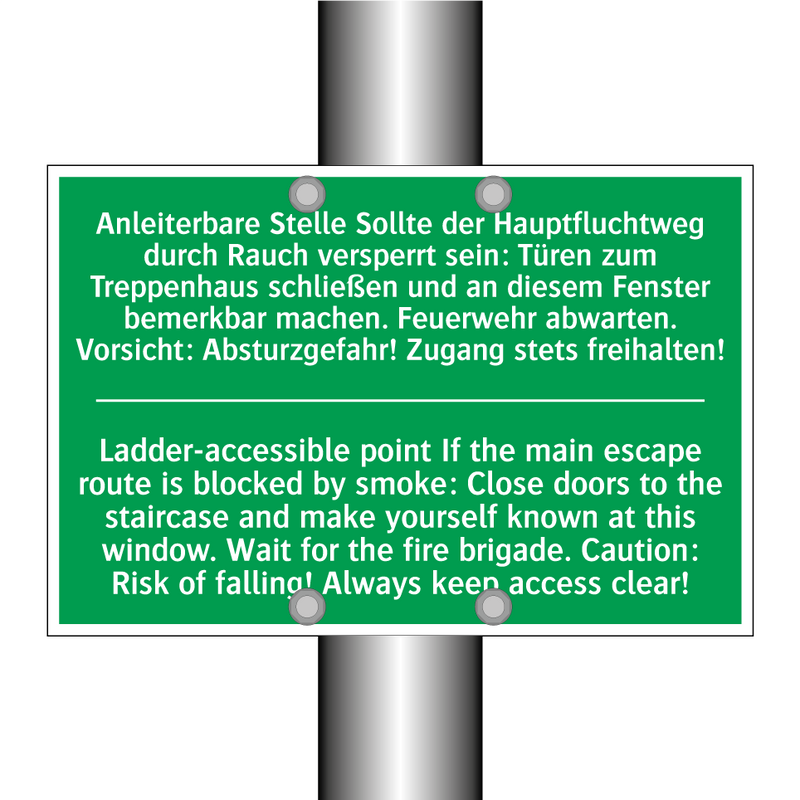 Anleiterbare Stelle Sollte der /.../ - Ladder-accessible point If the /.../