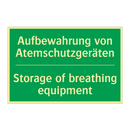 Aufbewahrung von Atemschutzgeräten /.../ - Storage of breathing equipment
