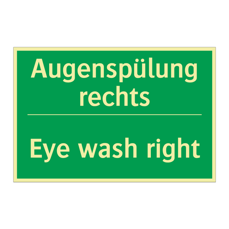 Augenspülung rechts - Eye wash right