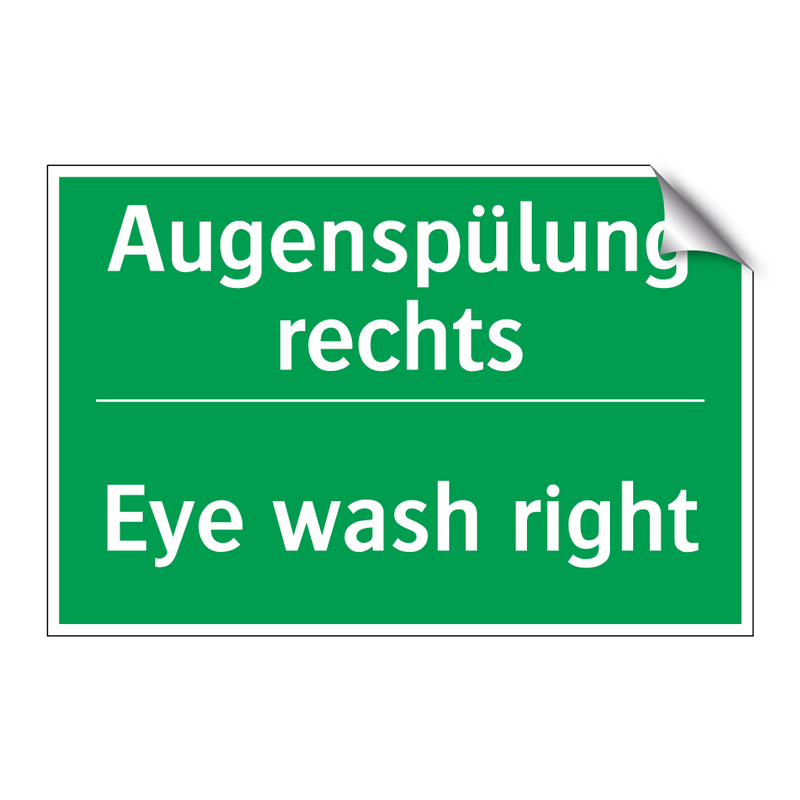 Augenspülung rechts - Eye wash right