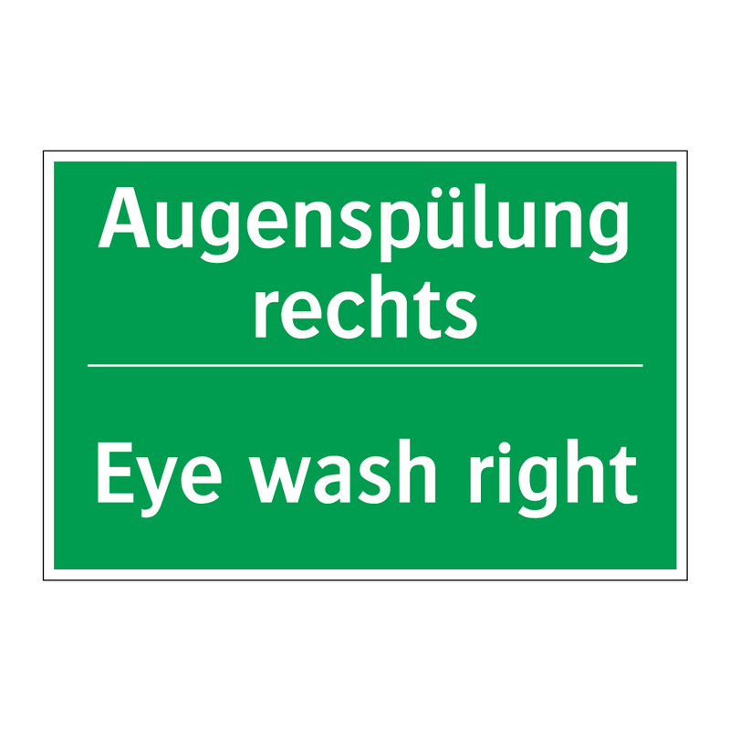 Augenspülung rechts - Eye wash right