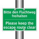 Bitte den Fluchtweg freihalten - Please keep the escape route clear /.../
