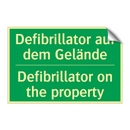 Defibrillator auf dem Gelände - Defibrillator on the property