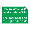 Die Tür öffnet sich auf der rechten /.../ - The door opens on the right-hand /.../