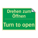Drehen zum Öffnen - Turn to open