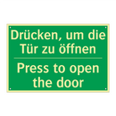 Drücken, um die Tür zu öffnen - Press to open the door