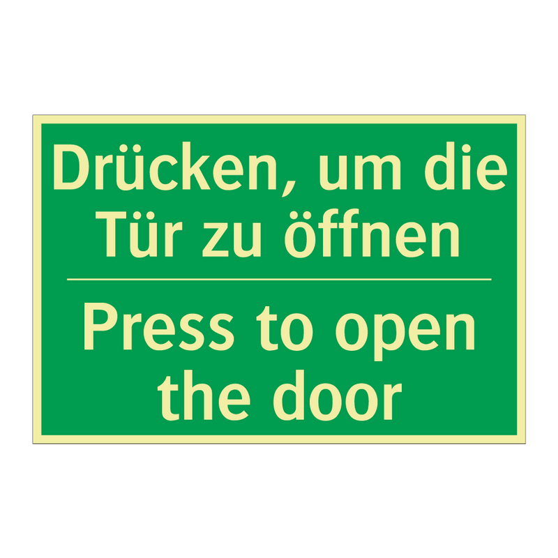 Drücken, um die Tür zu öffnen - Press to open the door