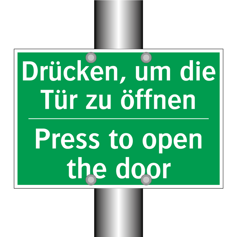Drücken, um die Tür zu öffnen - Press to open the door