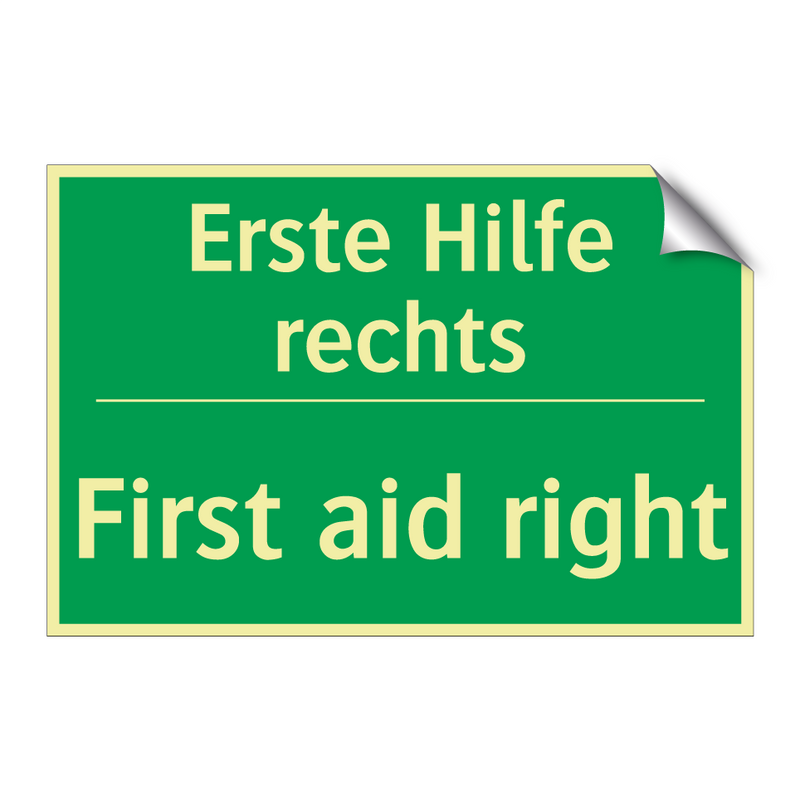 Erste Hilfe rechts - First aid right