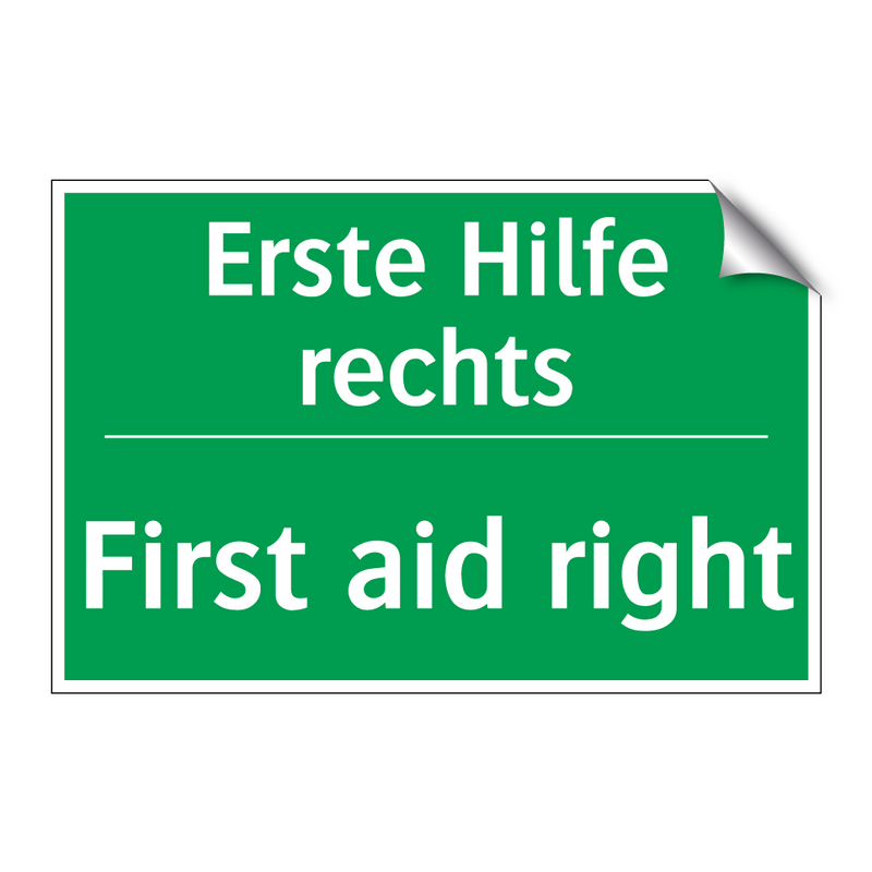 Erste Hilfe rechts - First aid right