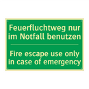 Feuerfluchtweg nur im Notfall /.../ - Fire escape use only in case of /.../
