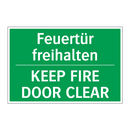 Feuertür freihalten - KEEP FIRE DOOR CLEAR