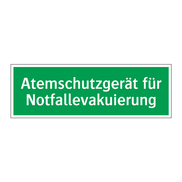 Atemschutzgerät für Notfallevakuierung