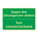 Gegen den Uhrzeigersinn drehen - Turn counterclockwise