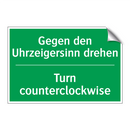 Gegen den Uhrzeigersinn drehen - Turn counterclockwise