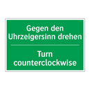 Gegen den Uhrzeigersinn drehen - Turn counterclockwise