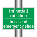 Im notfall rutschen - In case of emergency slide