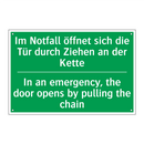 Im Notfall öffnet sich die Tür /.../ - In an emergency, the door opens /.../