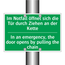 Im Notfall öffnet sich die Tür /.../ - In an emergency, the door opens /.../