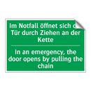 Im Notfall öffnet sich die Tür /.../ - In an emergency, the door opens /.../