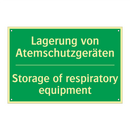 Lagerung von Atemschutzgeräten - Storage of respiratory equipment /.../