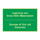 Lagerung von Erste-Hilfe-Materialien /.../ - Storage of first aid materials
