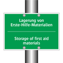 Lagerung von Erste-Hilfe-Materialien /.../ - Storage of first aid materials