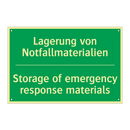 Lagerung von Notfallmaterialien /.../ - Storage of emergency response /.../