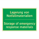 Lagerung von Notfallmaterialien /.../ - Storage of emergency response /.../