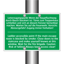 Leiterzugangspunkt Wenn der Hauptfluchtweg /.../ - Ladder-accessible point If the /.../