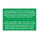 Leiterzugangspunkt Wenn der Hauptfluchtweg /.../ - Ladder-accessible point If the /.../