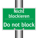 Nicht blockieren - Do not block