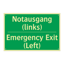 Notausgang (links) - Emergency Exit (Left)