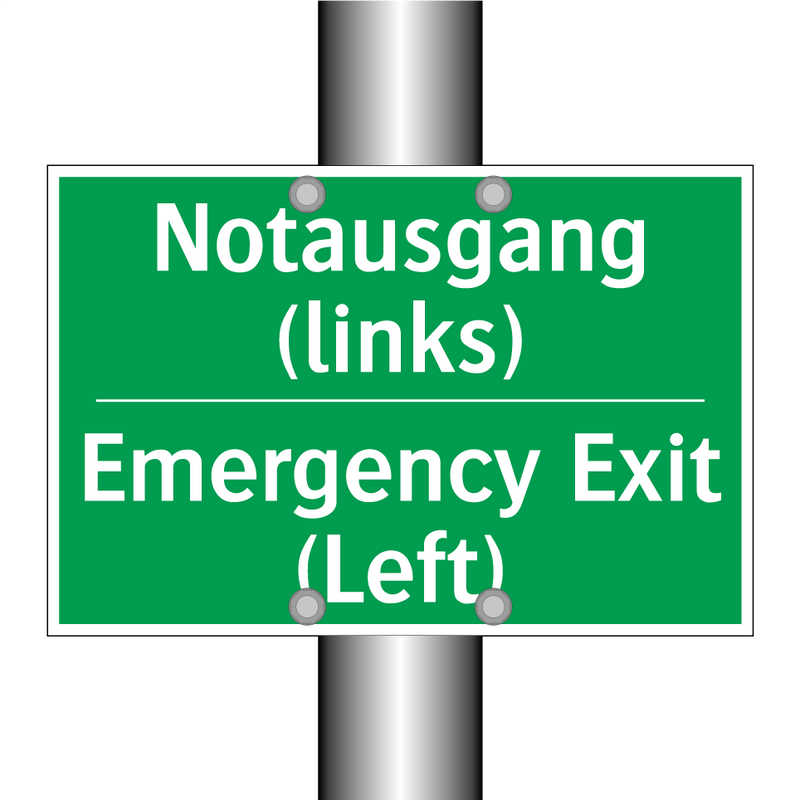 Notausgang (links) - Emergency Exit (Left)