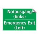 Notausgang (links) - Emergency Exit (Left)