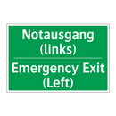 Notausgang (links) - Emergency Exit (Left)