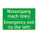 Notausgang (nach links) - Emergency exit (to the left)
