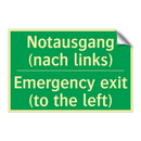 Notausgang (nach links) - Emergency exit (to the left)