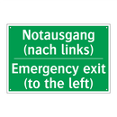 Notausgang (nach links) - Emergency exit (to the left)