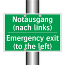 Notausgang (nach links) - Emergency exit (to the left)
