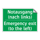 Notausgang (nach links) - Emergency exit (to the left)