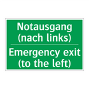 Notausgang (nach links) - Emergency exit (to the left)