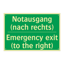 Notausgang (nach rechts) - Emergency exit (to the right)