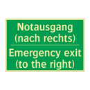 Notausgang (nach rechts) - Emergency exit (to the right)