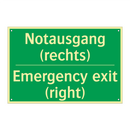 Notausgang (rechts) - Emergency exit (right)