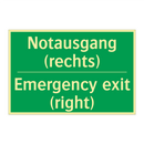 Notausgang (rechts) - Emergency exit (right)
