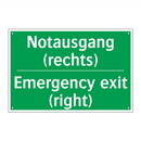 Notausgang (rechts) - Emergency exit (right)