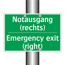 Notausgang (rechts) - Emergency exit (right)
