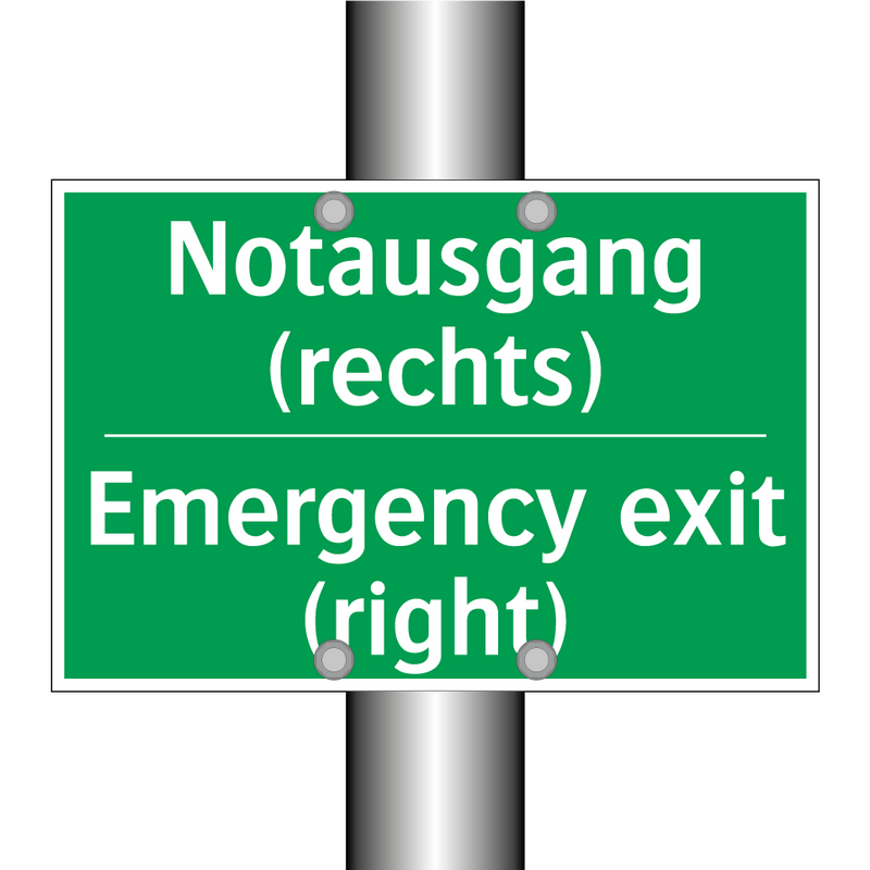 Notausgang (rechts) - Emergency exit (right)